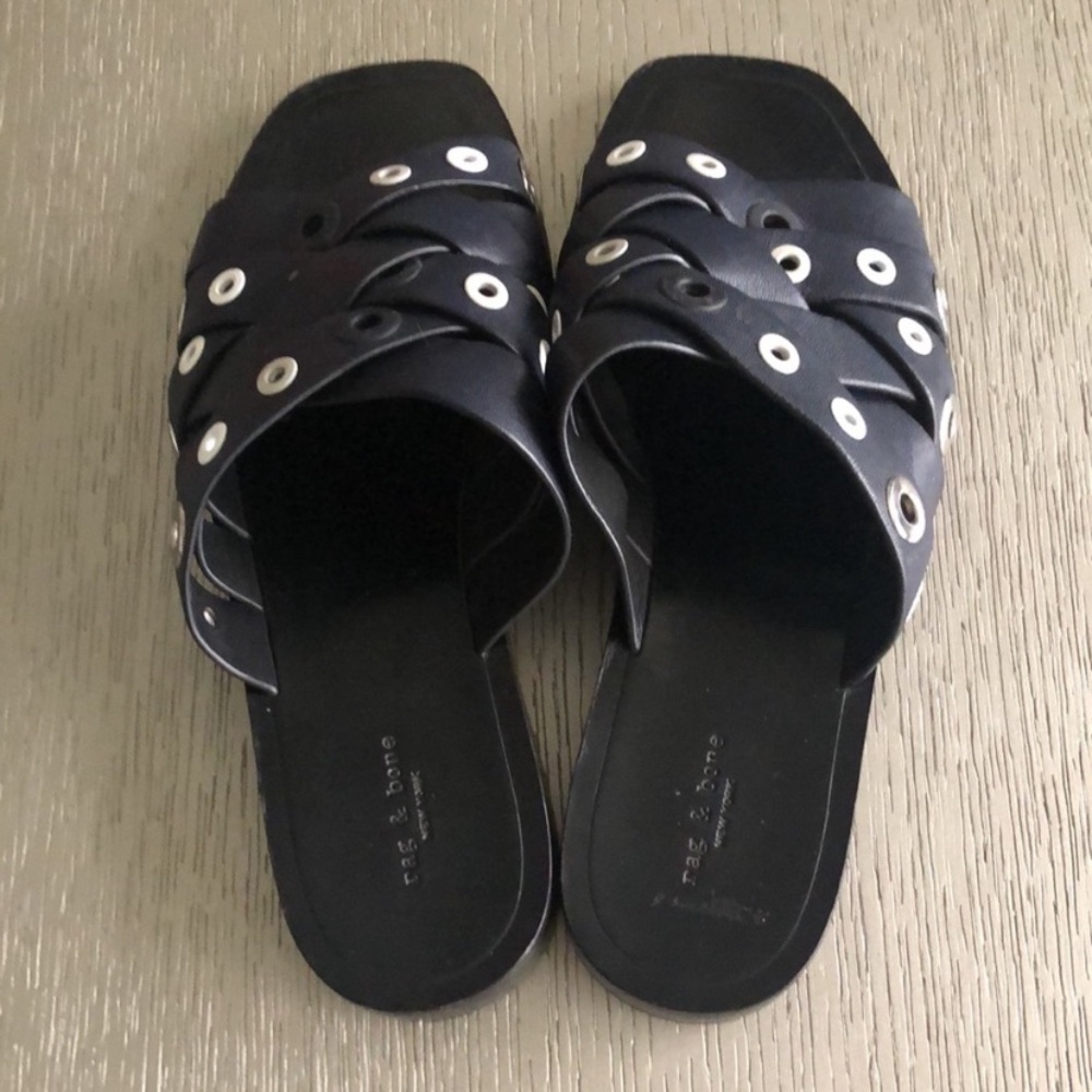 Rag & Bone  Black Slide Sandals size 35 - Picture 6 of 12